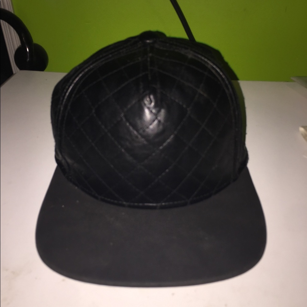 Leather Flat Fitty Hat